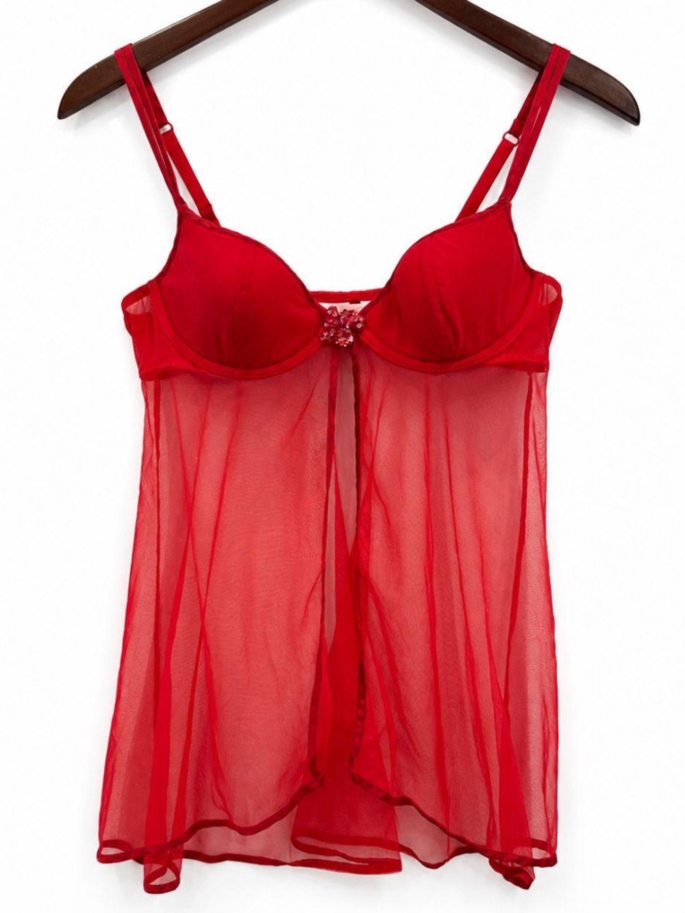 Vintage Y2K Victoria’s Secret Babydoll Chemise Lingerie Tank Top Size 36B Cami